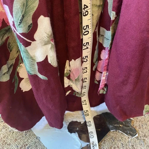 Band Of Gypsies Maroon Floral Halter Neck Romper Dress Beach Summer Vacation S - Picture 3 of 4